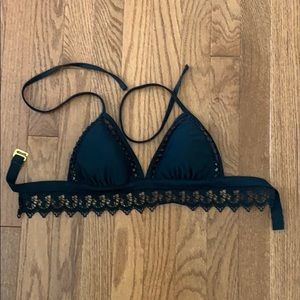 Black bathing suit top